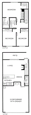 three bedroom floor plan 1050 square foot